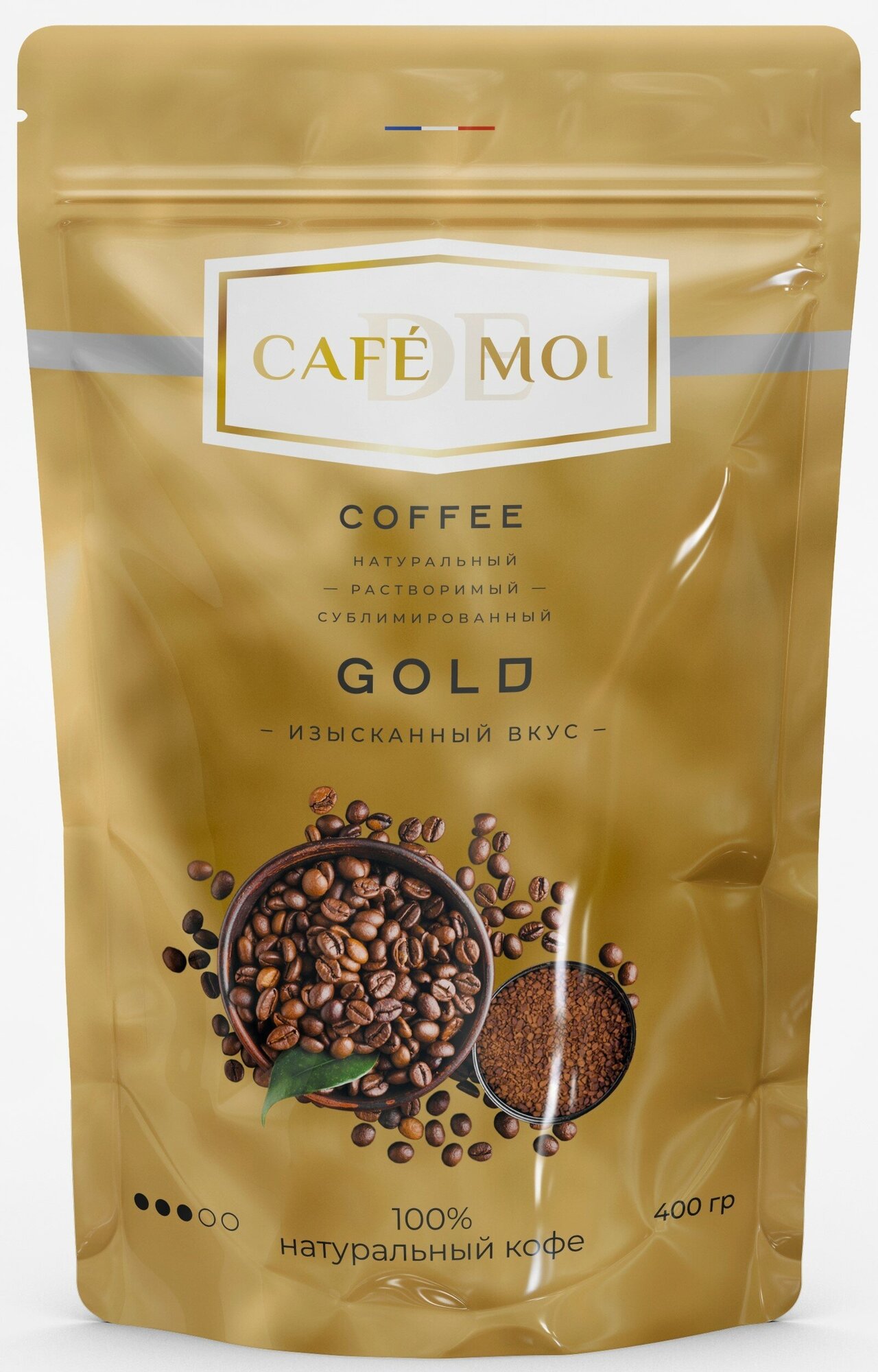 Кофе растворимый сублимированный CAFE de MOI GOLD, 400 г - фотография № 1