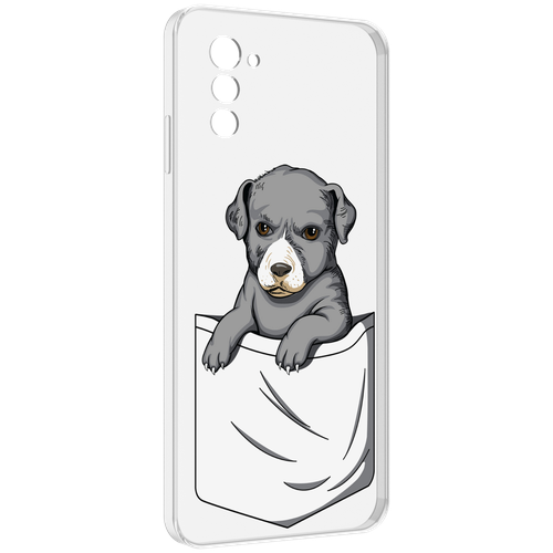 Чехол MyPads собачка в кармане для UleFone Note 12 / Note 12P задняя-панель-накладка-бампер