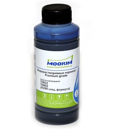 Чернила Moorim для Epson R290, P50, L800 специальная формула Premium Dye 100g Cyan