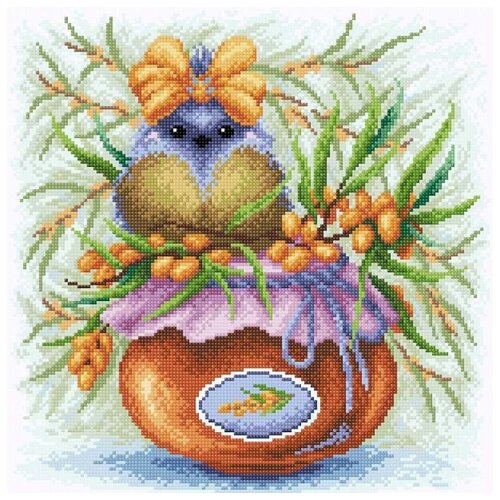 фото Солнечная облепиха набор для выкладывания стразами 38х38 brilliart мс-026