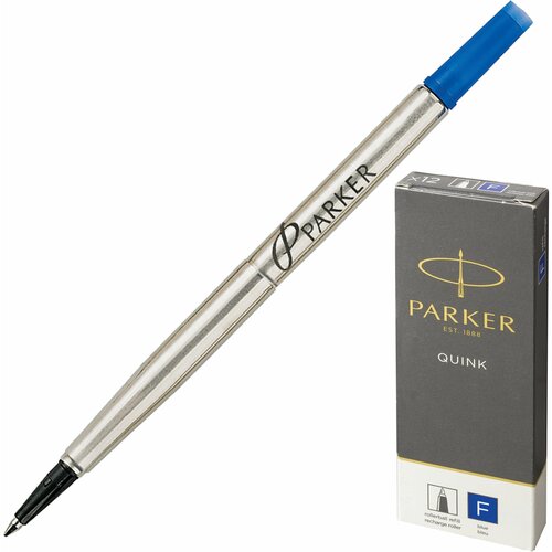 Стержень для ручки-роллера PARKER Quink RB, металлический 116 мм, узел 0,5 мм, синий, 1950279 стержень для ручки роллера parker quink rb металлический 116 мм узел 0 5 мм синий 1950279 170316