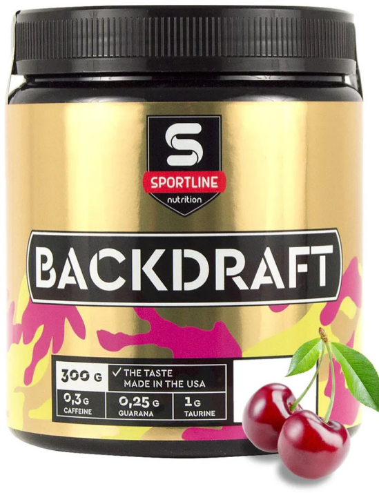 Энергетик SportLine Nutrition Backdraft, вишня, 300 гр. гуарана + витамины