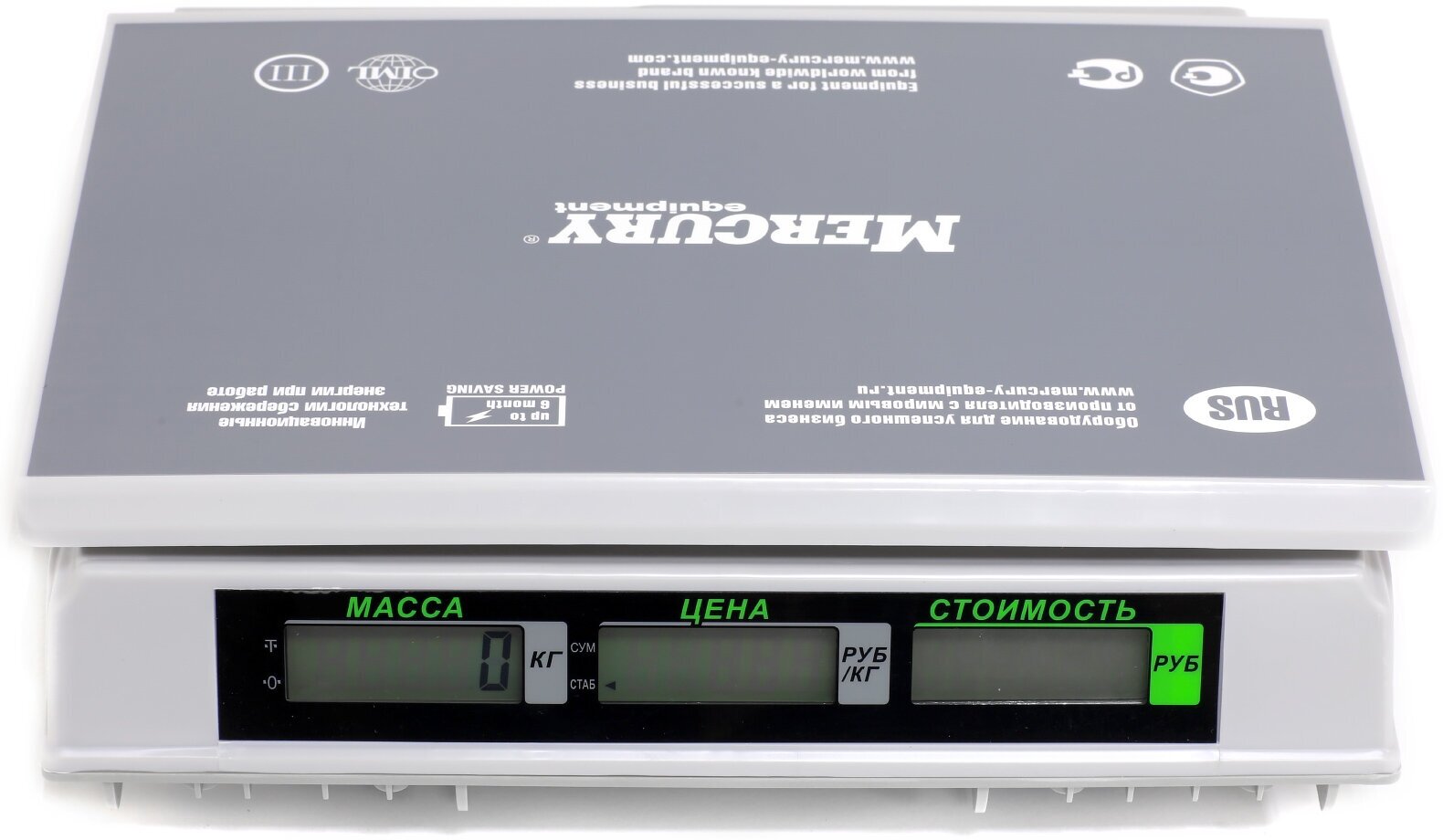 Весы торг. Mertech M-ER 326AC-32.5 LCD серый (3041) - фото №15