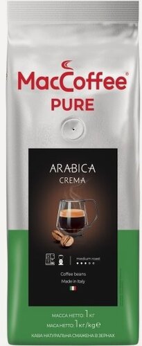 Изображение товара Кофе в зернах Maccoffee PURE Arabica Crema 1 кг