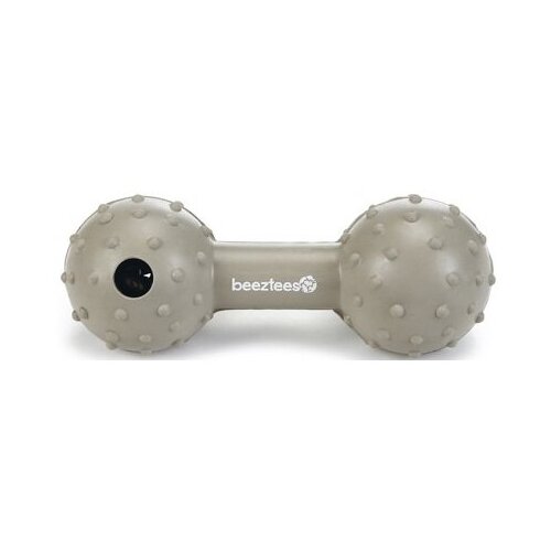 Beeztees 625931 Игрушка для собак Гантель с колокольчиком бежевая, резина 11,5см