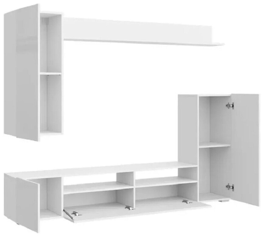 Мебель для гостиной "МГС 4" Белый/Цемент светлый