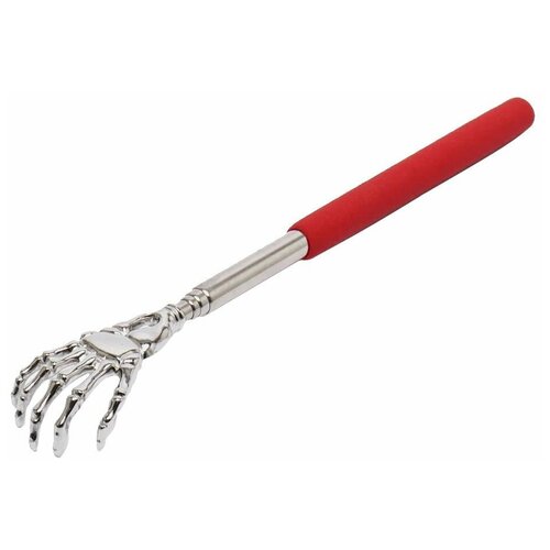 Чесалка раздвижная Скелет красный Чесалка телескопическая 22-58 см Массажер для спины 190₽