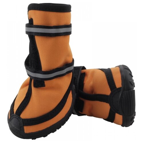 фото Ботинки для собак triol 12241090/096 l оранжевый / черный
