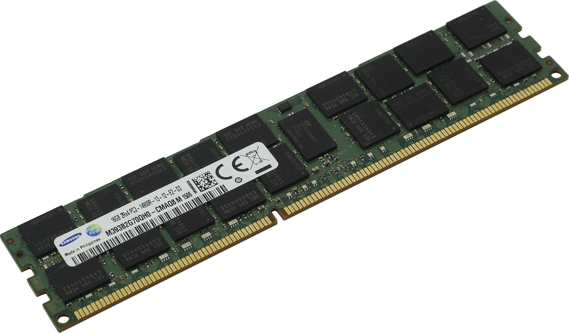 Память серверная DDR3 16GB 1866MHz PC3-14900R ECC REG 2RX4 RDIMM Samsung M393B2G70QH0-CMA