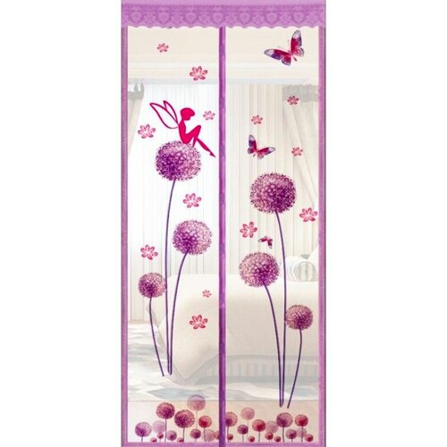 Москитная штора в проем двери 100х210 см фиолетовый фея