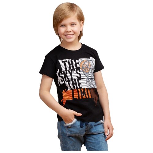 фото Футболка mor размер 128-134, черный