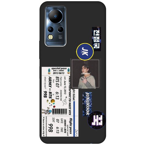 Матовый чехол BTS Stickers для Infinix Note 12 G88 / Инфиникс Нот 12 с 3D эффектом черный матовый чехол antic stickers для infinix note 12 g88 инфиникс нот 12 с 3d эффектом черный