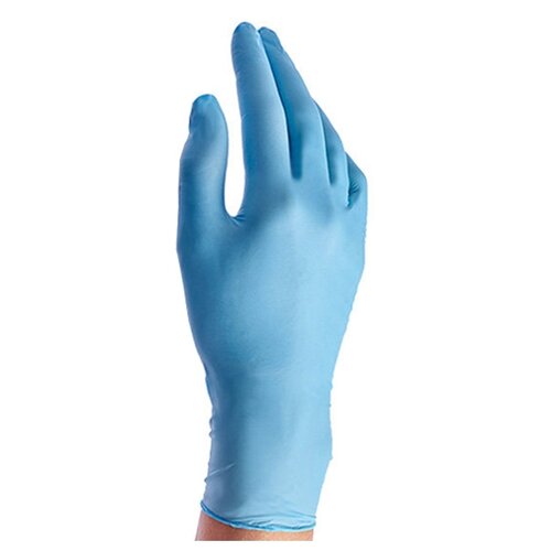 Перчатки медицинские нитриловые текстурированные, голубые, Benovy M, 50 пар уп.