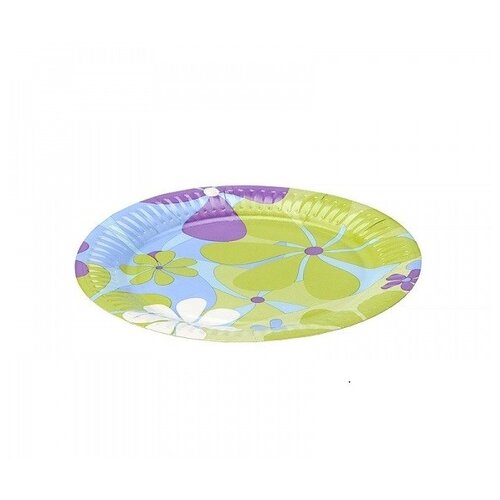 фото Набор тарелок одноразовых "дейзи", 6 штук (диаметр 18 см) мистерия