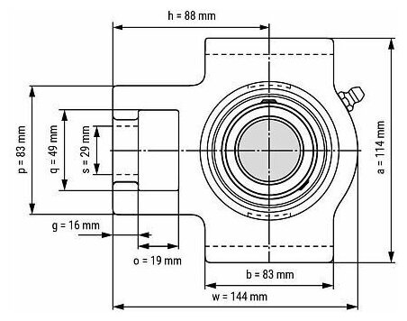 Подшипниковый узел UCT208 TECHNIX (d45) — фото 1