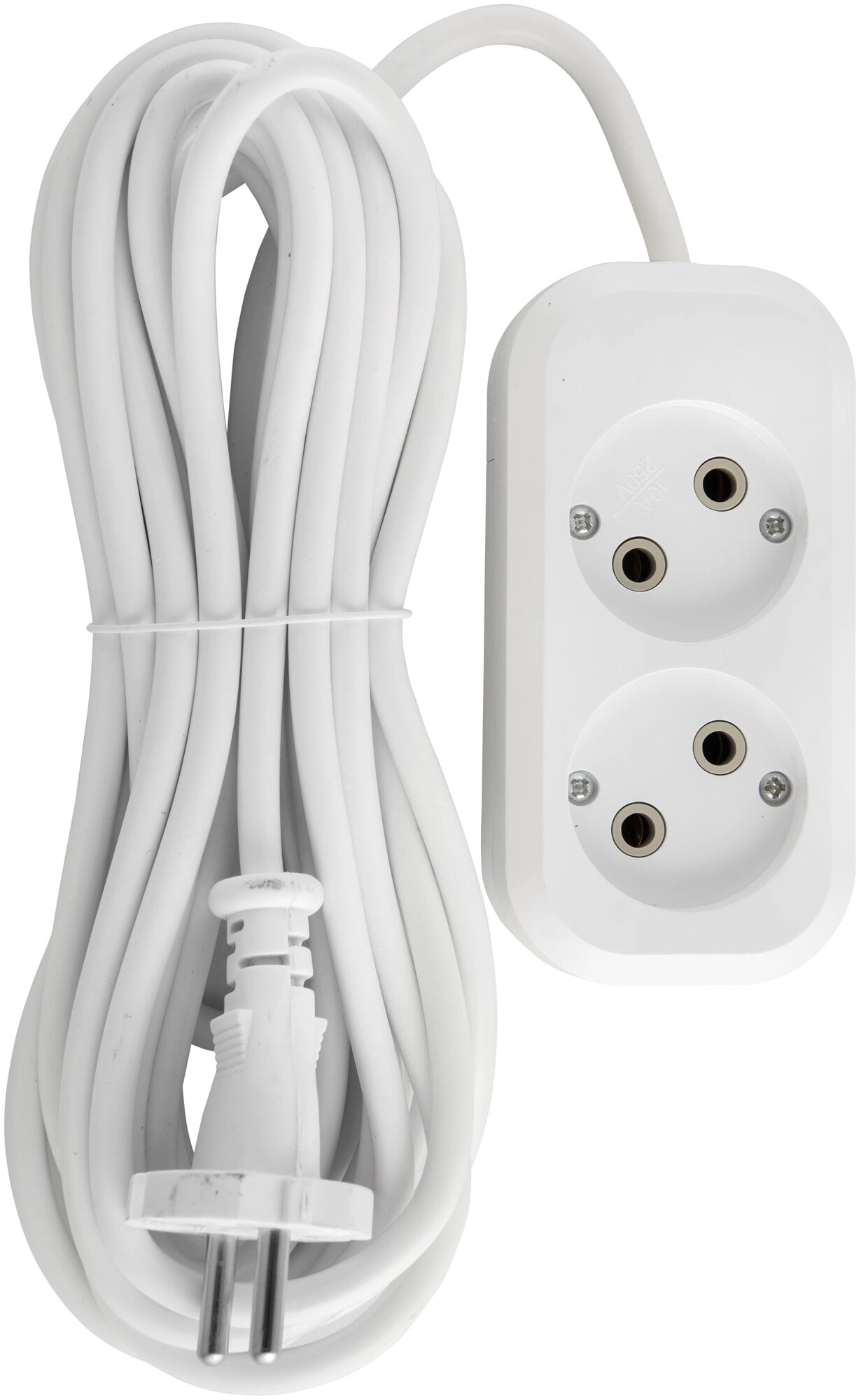 фото Удлинитель АБК-СИЛА 2200403, 2 розетки, б/з, 10А / 2200 Вт