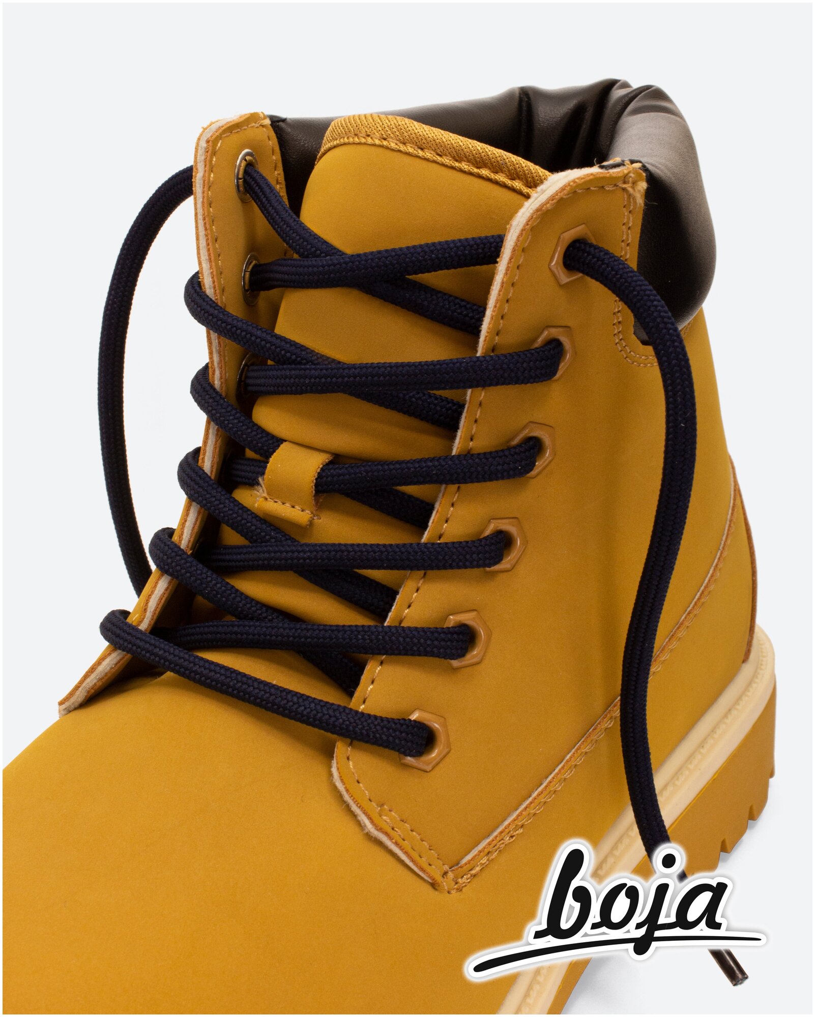 Шнурки для обуви BOJA (LUX), круглые, темно-синие, 150 см, для кроссовок; ботинок; кед; бутсов