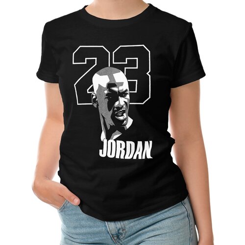 Женская футболка «Michael Jordan.Chicago Bulls.NBA.Майкл Джордан #2» (XL, темно-синий)