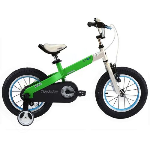фото Велосипед детский с боковыми колесами royal baby 16" buttons alloy зеленый