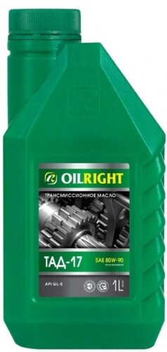 Трансмиссионное масло Oilright ТАД-17 80W-90 минеральное 1 л