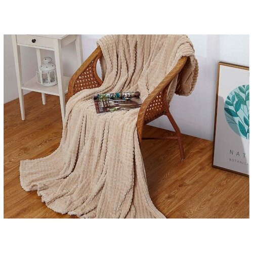 Плед - покрывало, Coro Home 200 * 220, цвет Бежевый Холодный