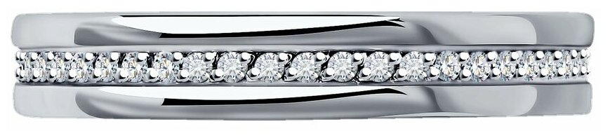 Кольцо обручальное Diamant online, белое золото, 585 проба, бриллиант