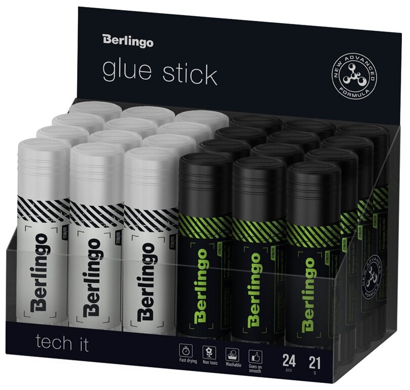 фото Клей-карандаш Berlingo "Tech it", 21г, ПВП (арт. 338868)