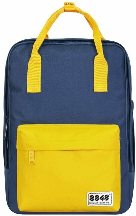 Рюкзак / 8848 / 003-008-024 Рюкзак-сумка 33х14х23 см / тёмно-сине-жёлтый