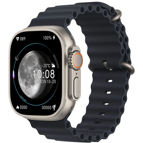 Умные часы Smart Watch HK8 PRO MAX Time Zone, Cмарт-часы 2023, iOS, Android, AMOLED экран, Черный