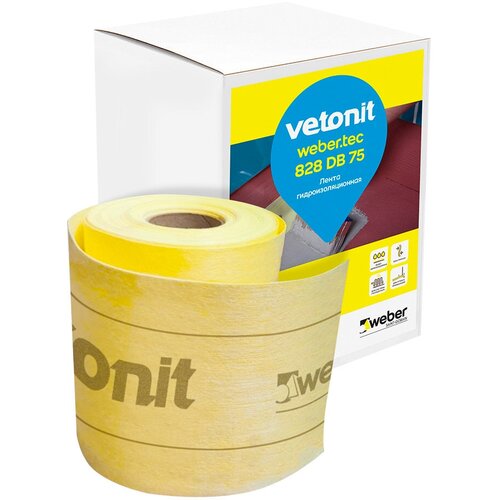 Лента изоляционная Vetonit Webertec 828 DB 75 12 см 10 м 4399₽