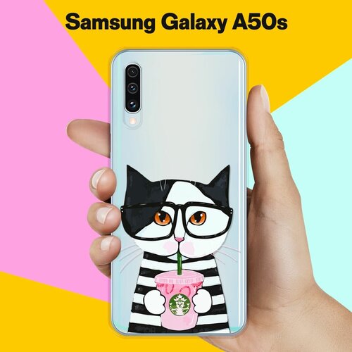 Силиконовый чехол Кот в очках на Samsung Galaxy A50s силиконовый чехол кот в очках на samsung galaxy a31