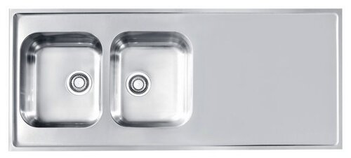 Врезная кухонная мойка 60х140см, ALVEUS Classic Pro 110, нержавеющая сталь/satin