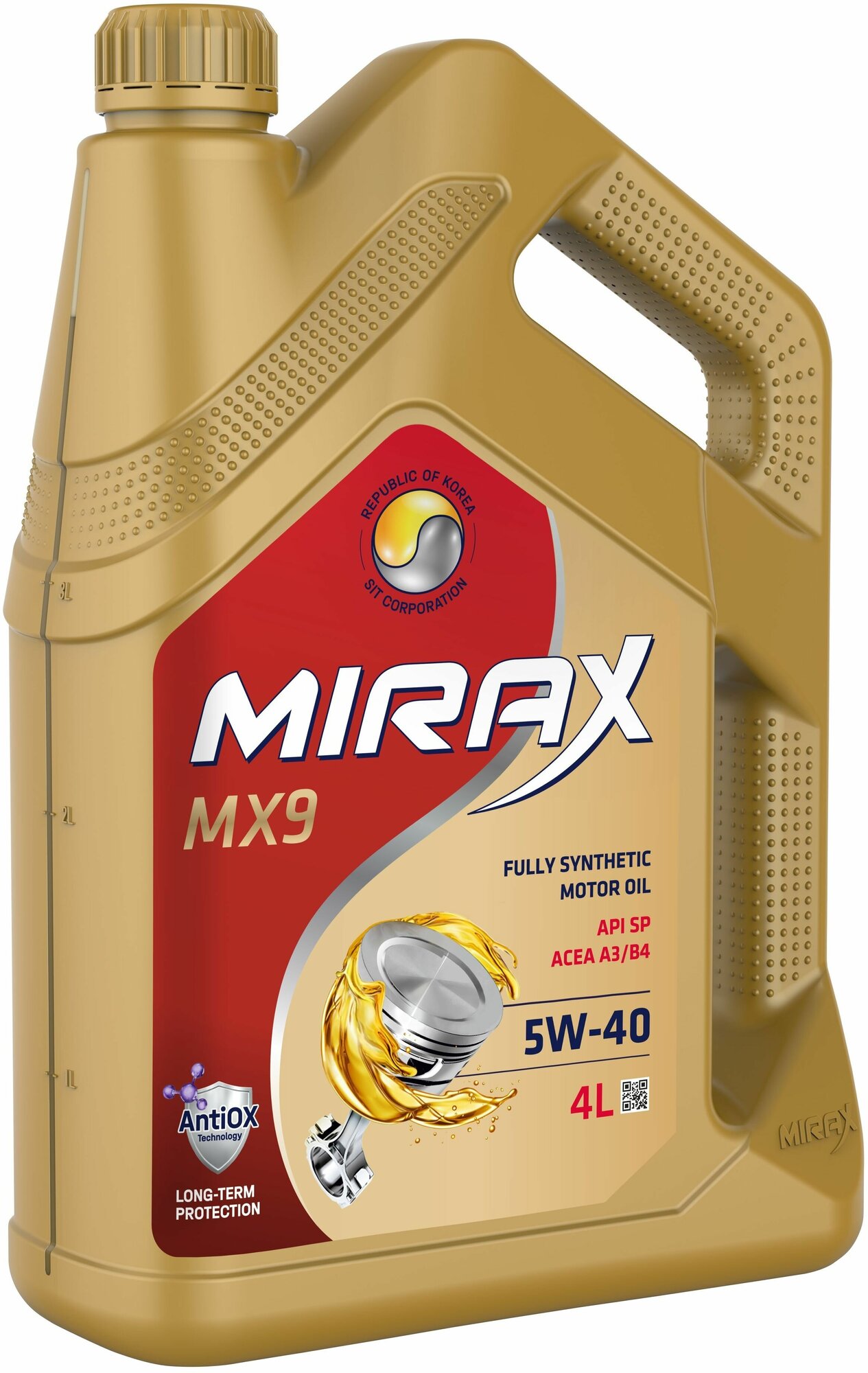 Масло моторное MIRAX MX9 5W40 API SP 4л 607031