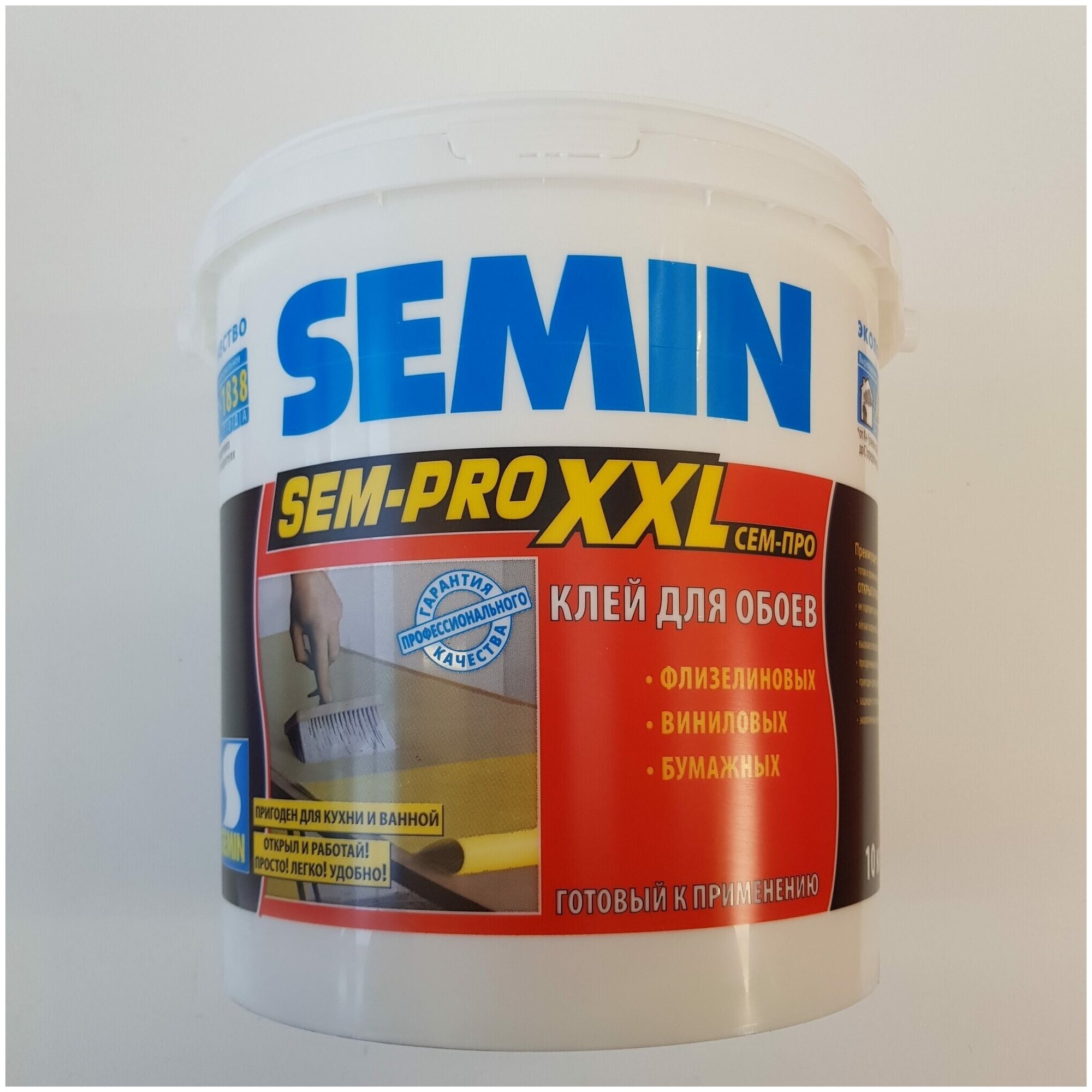 Клей для обоев SEM-PRO XXL флизелин (10л) - фотография № 5
