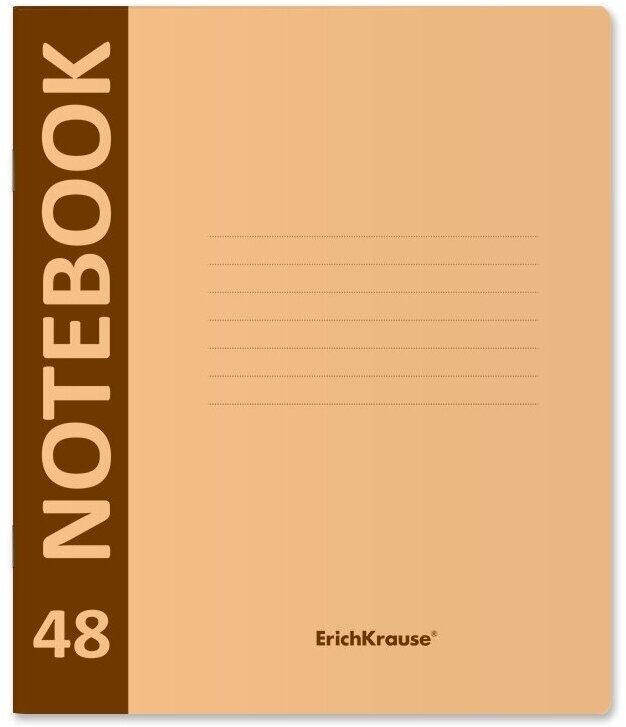 Тетрадь общая ученическая Erich Krause с пластиковой обложкой, на скобе, Neon, оранжевый, А5+, 48 листов, клетка (46936)