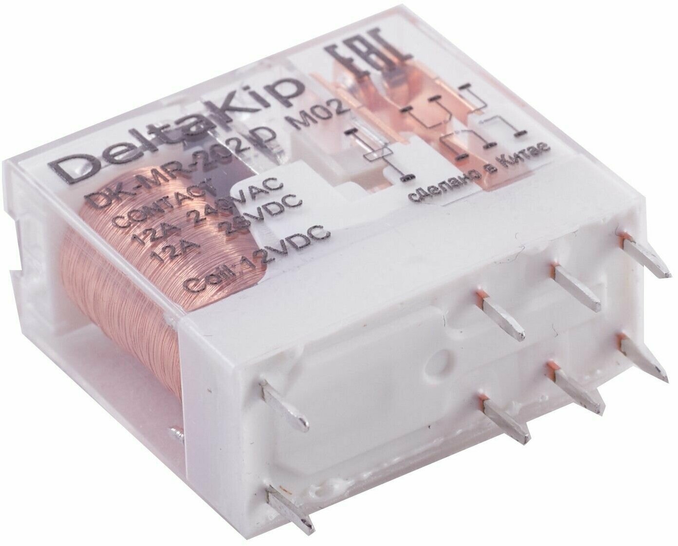 Промежуточные реле DK-MR 202D (M02) 12V DC 12A (3 шт)