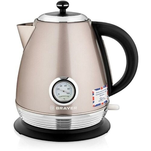 Чайник электрический brayer br1007 металл 17 л 2200 Вт автоотключение бежевый 713500₽