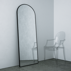 Зеркало напольное/настенное арка в полный рост "Bjorn Arch" 160х60 см в черной матовой раме МДФ