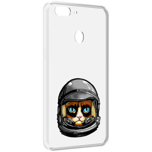 Чехол MyPads кот космонавт для Oppo Realme 2 задняя-панель-накладка-бампер