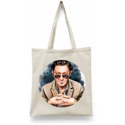 фото Сумка-шоппер унисекс каждому своё "григорий лепс/leps" черная