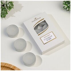 Набор свечей чайных ароматизированных "Сандал и ши", 6 шт, 12 гр