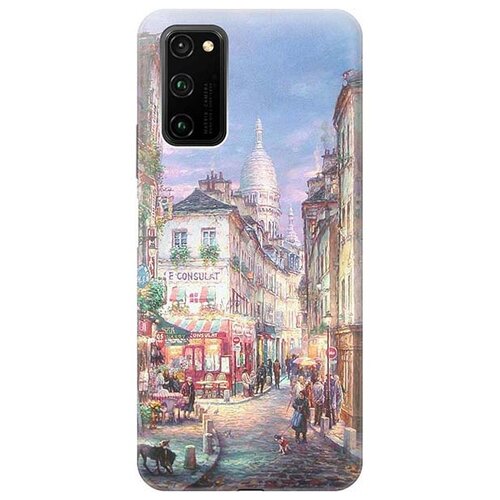 фото Re:pa чехол - накладка artcolor для honor view 30 pro с принтом "пейзаж монмартра"