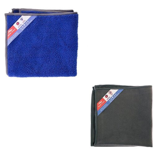 Набор из универсальной тряпки из микрофибры 30х30 и тряпки из микрофибры для экранов и линз