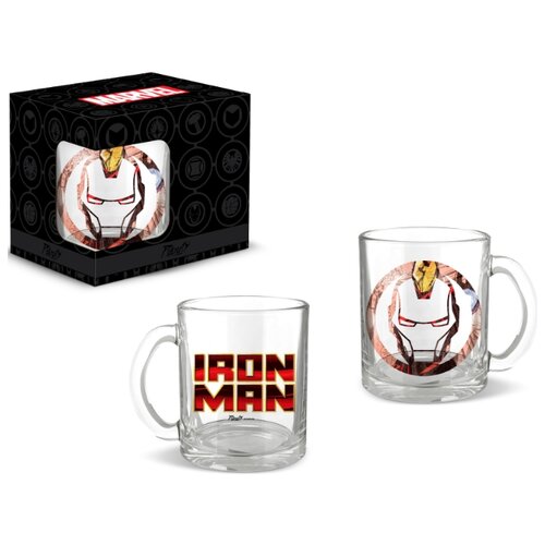 фото Кружка марвел: железный человек / marvel: iron man (стеклянная, 320 мл) priority