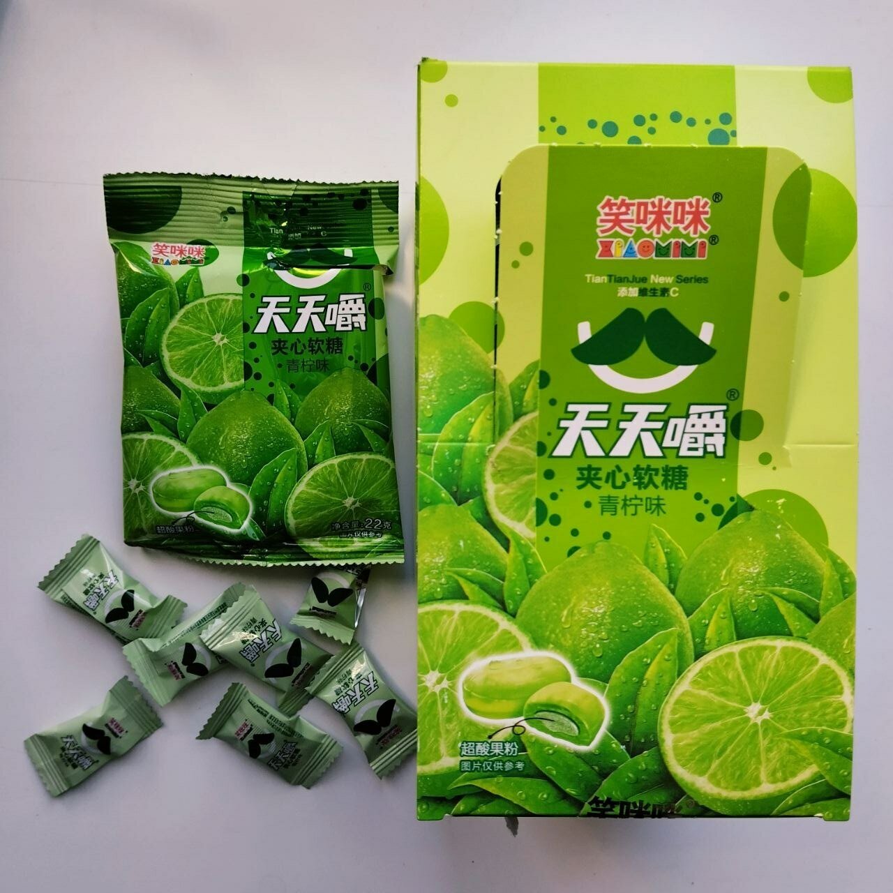 Жевательные конфеты TianTian со вкусом лайма (3шт.) - фотография № 1