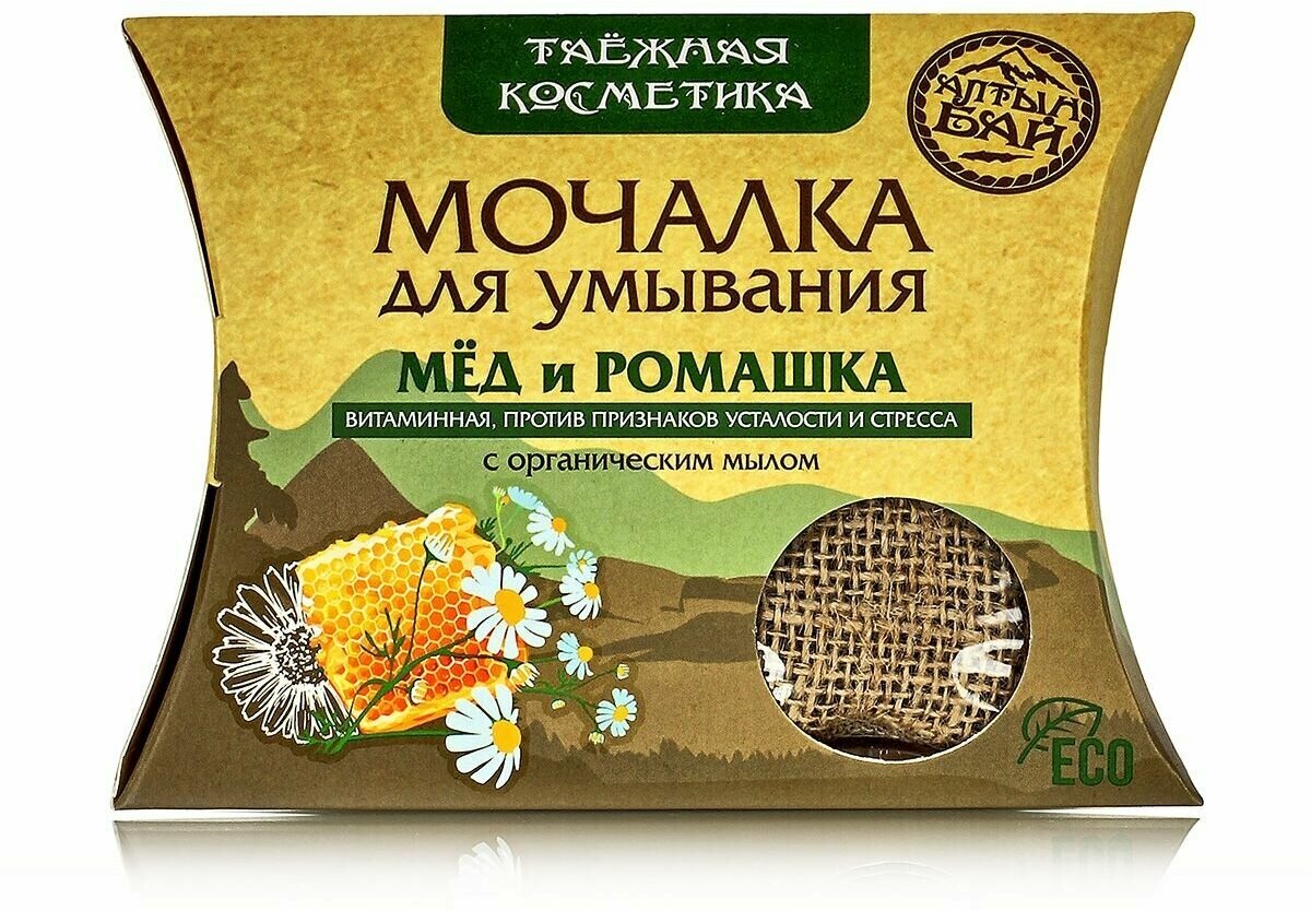 Мочалка для умывания "Мёд и ромашка" 60г