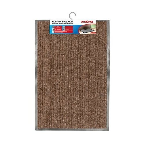 фото Придверный коврик лайма ворсовый (602862/602868/602872/602874/602875/602877), размер: 0.9х0.6 м, коричневый