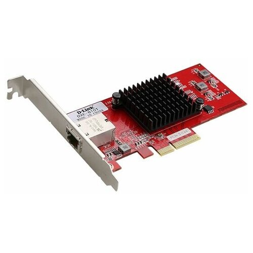 адаптер d link dxe 810t b1 красный Сетевой PCI Express адаптер D-LINK DXE-810T/B1A с 1 портом 10GBase-T