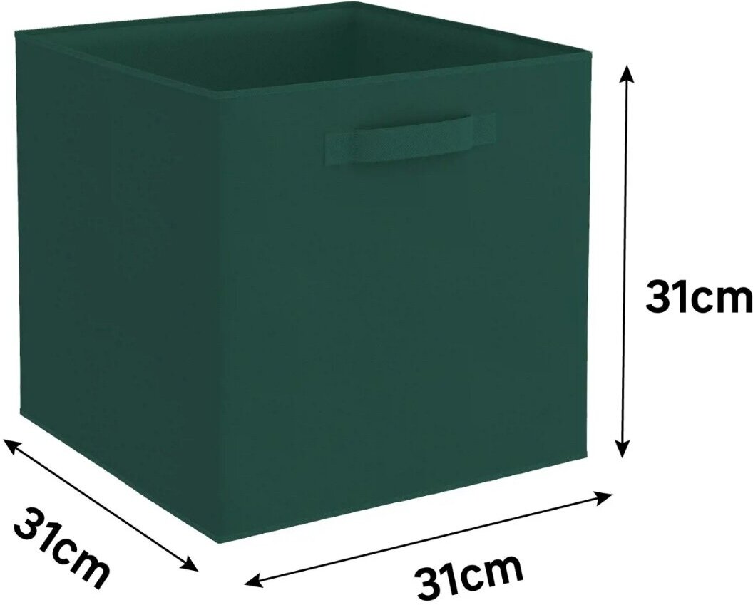 Короб 31x31x31 см 29.7 л полипропилен цвет зеленый - фотография № 1