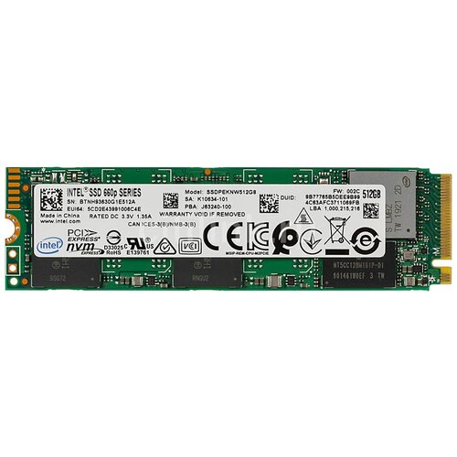 Твердотельный накопитель Intel 660p Series 512 ГБ M.2 SSDPEKNW512G8X1